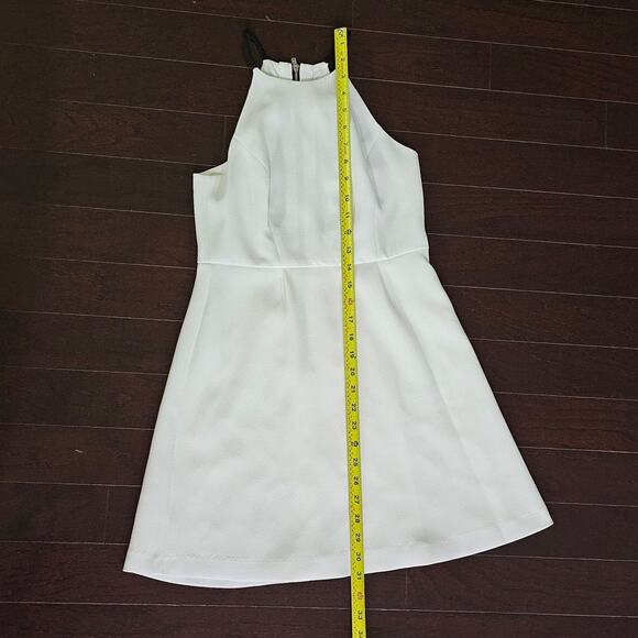 BCBGeneration white mini dress with high neck and black straps Size 2 - Picture 6 of 10